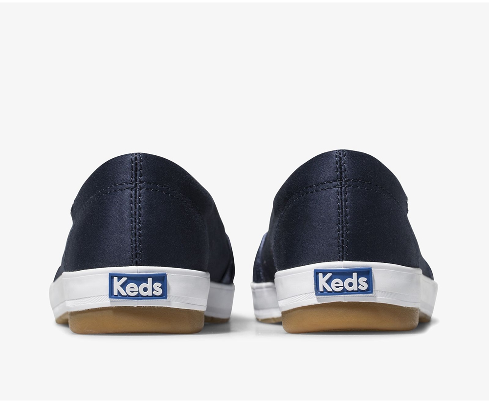 Slip On Γυναικεια - Keds Carmel - Σκουρο Μπλε - HMJFT8793